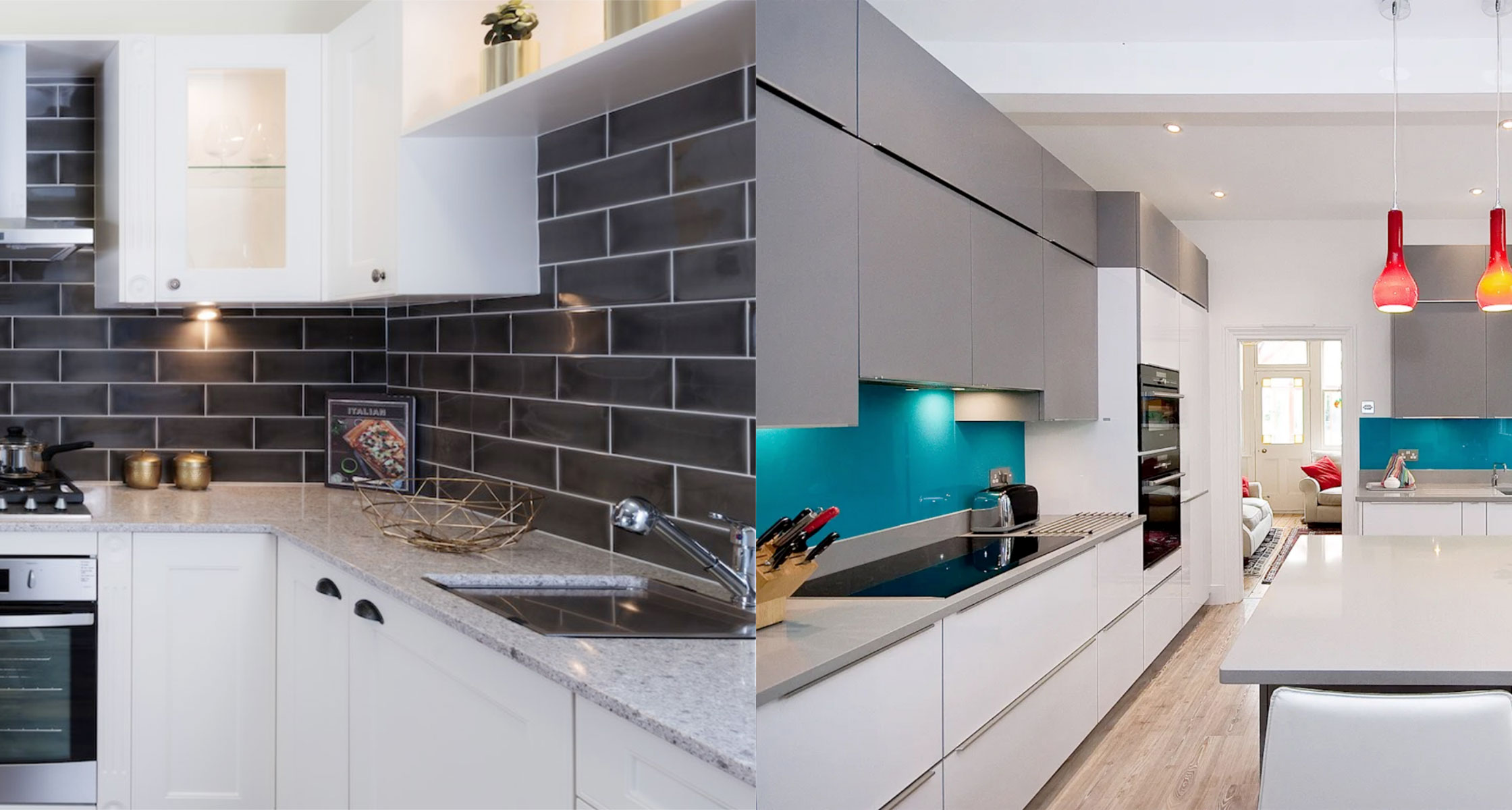 Kitchen Splashback Tiles vs. Reflections NonTile Splashback